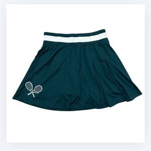 Green Jasper SRVD Tennis Butter Skirt With Shorts & Pockets